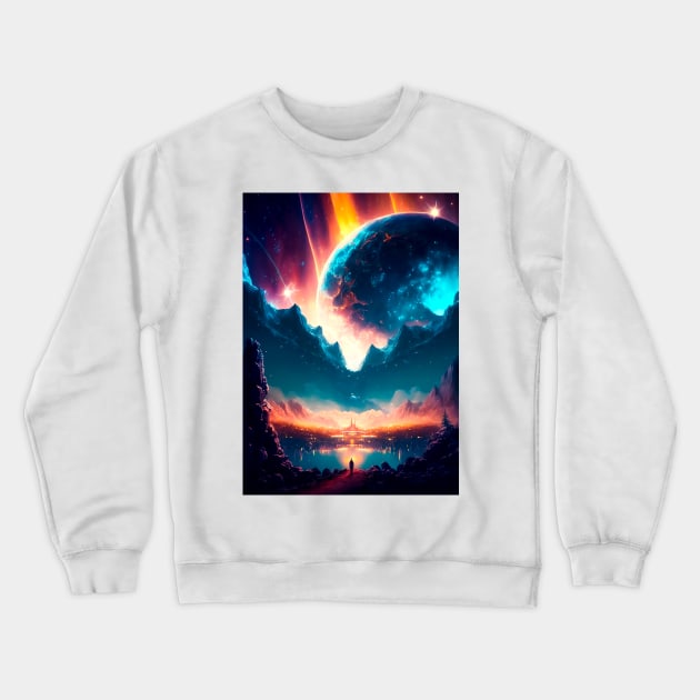 Cosmic Chaos Crewneck Sweatshirt by James Garcia